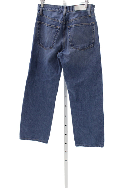 Re/Done Unisex Straight Jeans Blue Denim Size 24