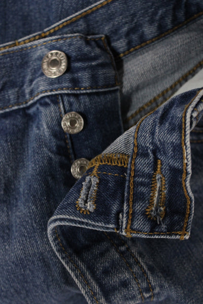Re/Done Unisex Straight Jeans Blue Denim Size 24