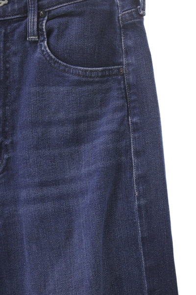 Mother Women Straight Jeans Dark Blue High Rise Denim Size 23