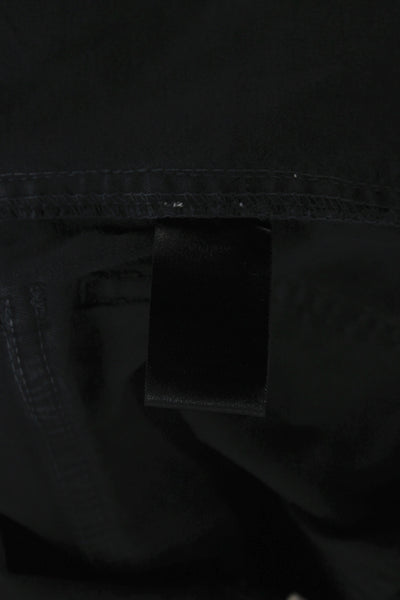 Nili Lotan Women Ankle Cargo Pants Dark Gray Cotton Button Inseam 27 Size 0