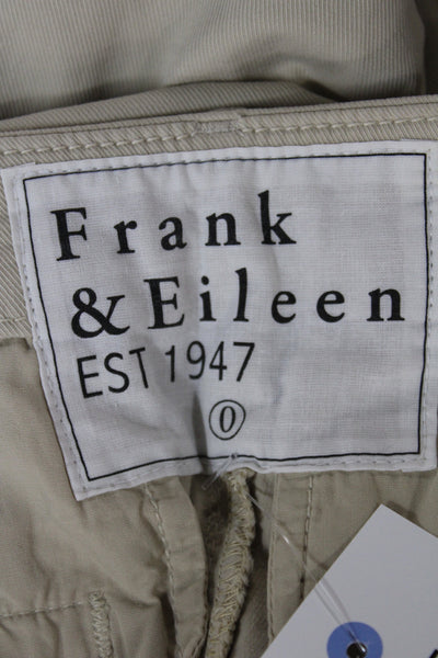 Frank & Eileen Women Ankle Cropped Chino Pants Beige Size 0