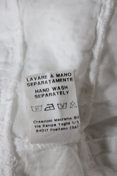 Temptation Positano Women Peasant Mini Cotton White Skort Size XS