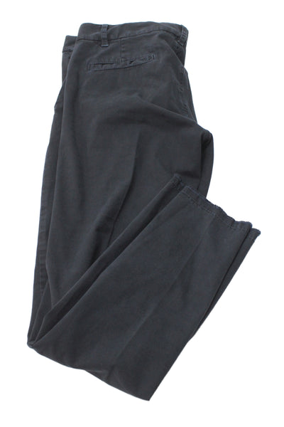 Nili Lotan Unisex Dark Gray Chino Pants Designer Size 24