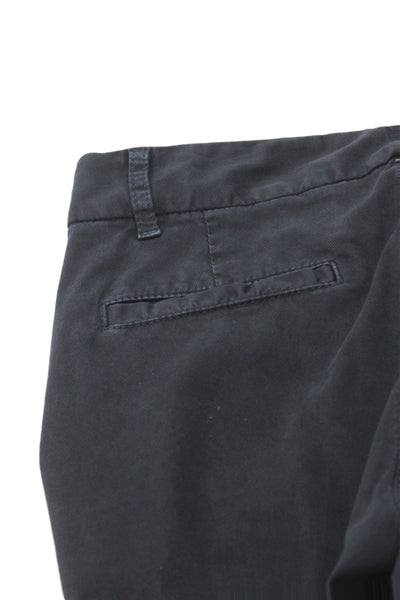 Nili Lotan Unisex Dark Gray Chino Pants Designer Size 24