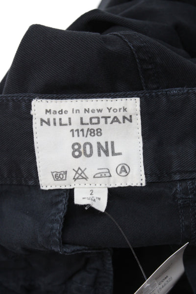 Nili Lotan Unisex Dark Gray Chino Pants Designer Size 24