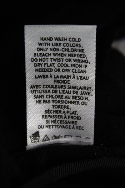 A.L.C. Womens Black Cropped V Neck Tank Cotton Size XS