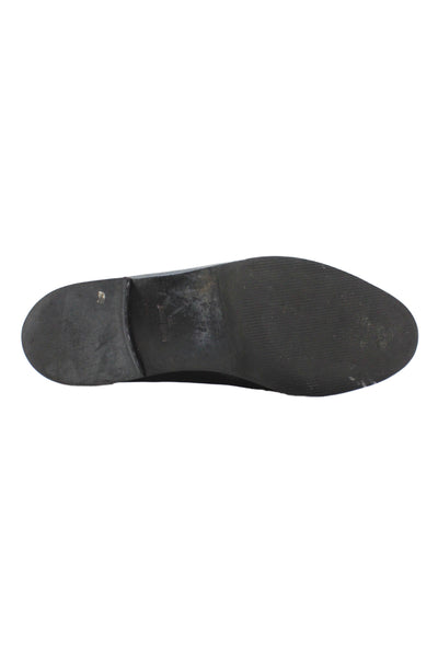 John Lobb Mens Leather Zlip On Penny Loafers Black Size 12