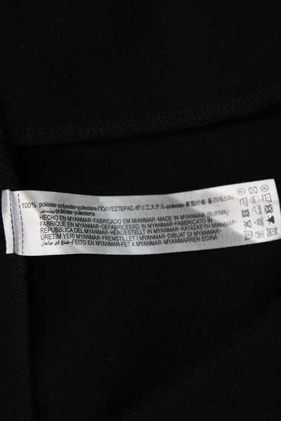 Zara Womens Overcoat Black Wool Collared Long Sleeve Solid Size S