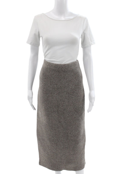 Zara Womens Gray Pencil Midi Skirt Size M