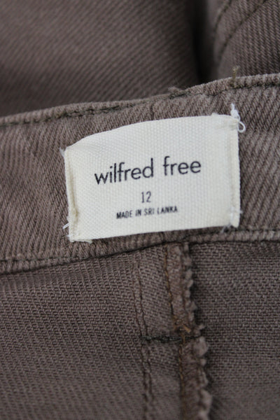 Wilfred Free Womens Cargo Mini Skirt Brown Size 12