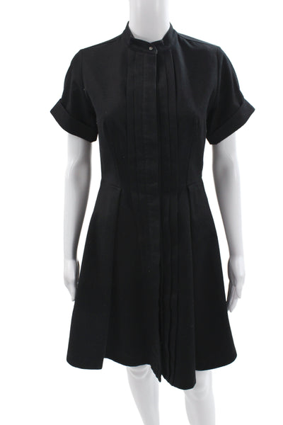 Proenza Schouler Womens A-Line Shirt Dress Black Cotton Size 4