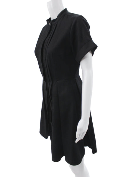 Proenza Schouler Womens A-Line Shirt Dress Black Cotton Size 4