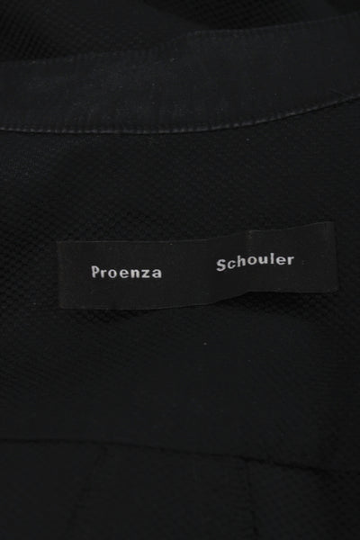 Proenza Schouler Womens A-Line Shirt Dress Black Cotton Size 4