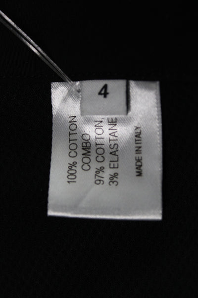 Proenza Schouler Womens A-Line Shirt Dress Black Cotton Size 4