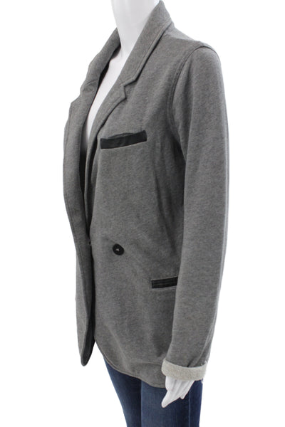 T Alexander Wang Womens White Collared Button Blazer Long Sleeve Size M
