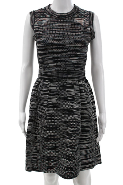 Missoni Womens Fit & Flare Black Knee Length Sleeveless Crew Neck Dress Size 40