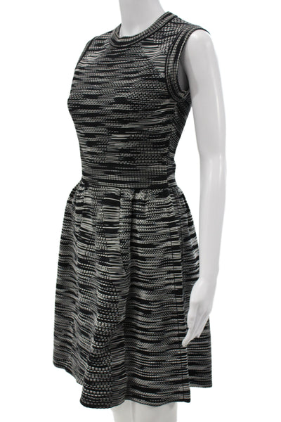 Missoni Womens Fit & Flare Black Knee Length Sleeveless Crew Neck Dress Size 40