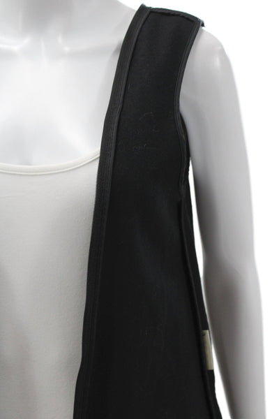 Burberry Brit Women Sleeveless Black Check Cotton Polyester Vest Zip Size 4