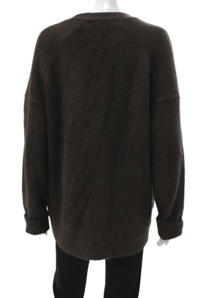 Zara Unisex Brown V-Neck Button Long Sleeve Cardigan Size S