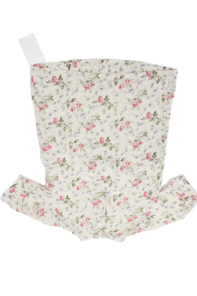 Bonpoint Girls Half Sleeve Crew Neck Floral Dress White Green Pink Size 4