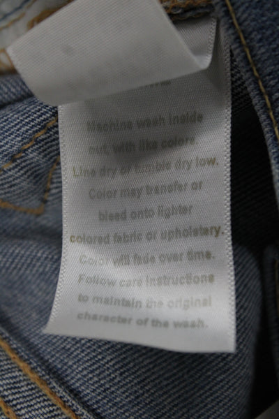 Frame Denim Women Skinny Ankle Jeans Blue Button Fly Mid Rise Size 25