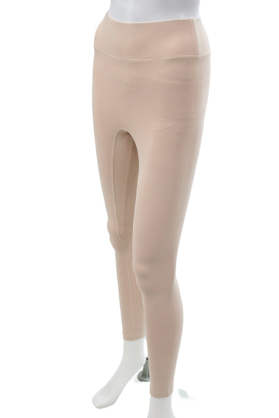 All Access Women Ankle Leggings Beige Nylon Spandex Size XS