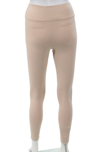 All Access Women Ankle Leggings Beige Nylon Spandex Size XS
