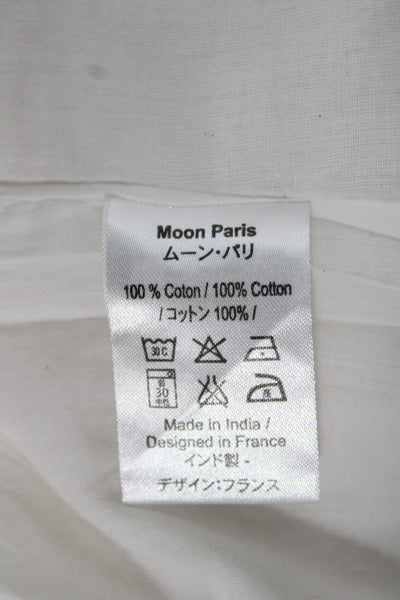 Moon Paris Girls Sleeveless Crew Neck Metallic Speckled Dress White Size 4