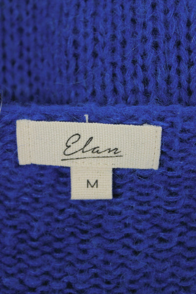 Elan Unisex Blue Rock V-Neck Pullover Sweater Long Sleeve Size M