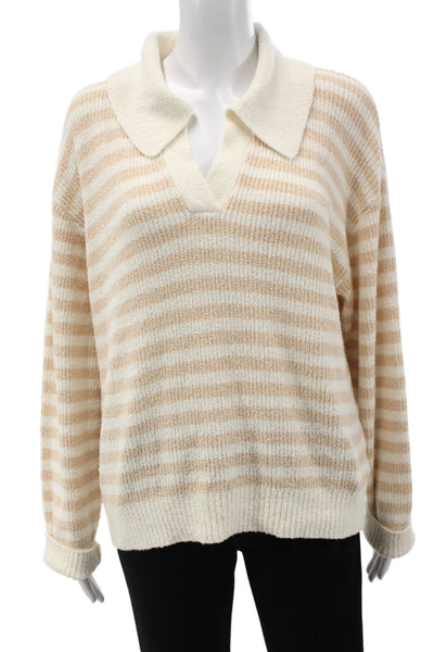 Roller Rabbit Unisex Beige Collared Pullover Sweater Size M