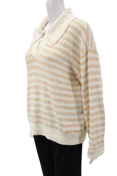 Roller Rabbit Unisex Beige Collared Pullover Sweater Size M