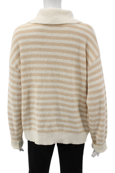 Roller Rabbit Unisex Beige Collared Pullover Sweater Size M
