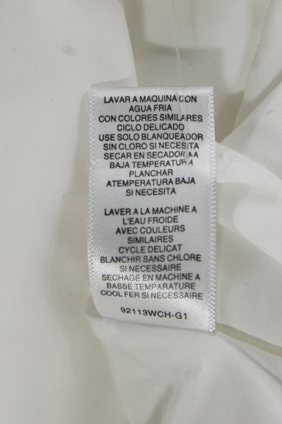 Wayf Womens Maxi Dress White Round Neck Short Sleeve Size XS