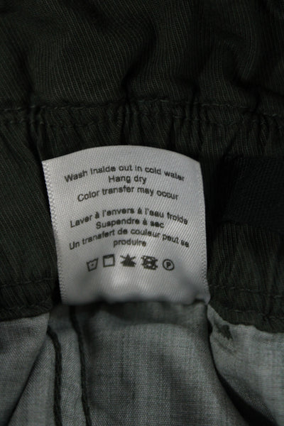 Veronica Beard Women Paperbag Jogger Pants Green Cotton High Rise Size 25