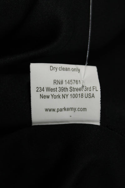 Parker Women Fit & Flare Tank Dress Black V Neck Sleeveless Zip Size S