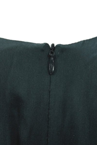 Zimmermann Women Green Cotton High Neck Sleeveless Maxi Dress Tie Waist Size 1