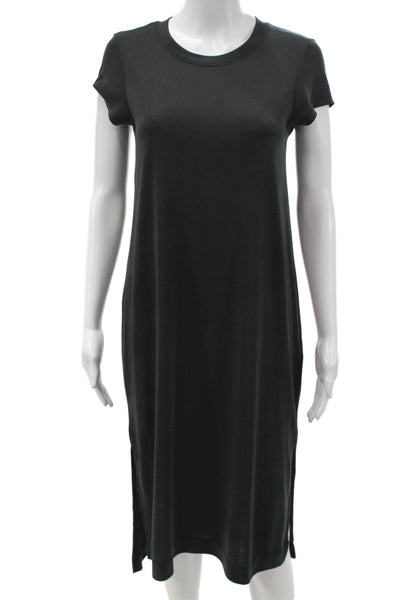 Splendid Womens T Shirt Dress Black Short Sleeve Modal Full Length Size XS