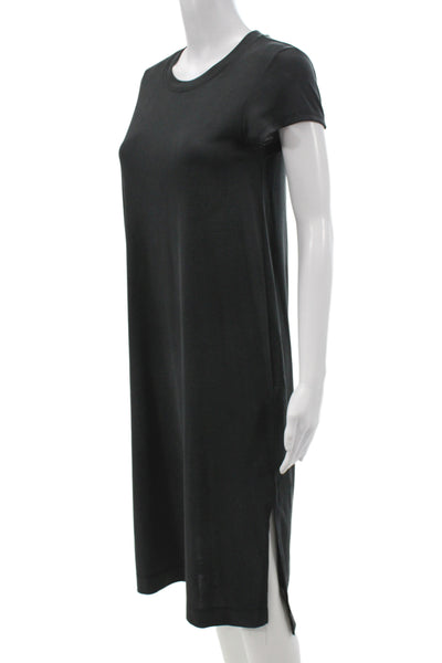 Splendid Womens T Shirt Dress Black Short Sleeve Modal Full Length Size XS