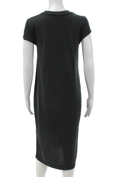 Splendid Womens T Shirt Dress Black Short Sleeve Modal Full Length Size XS