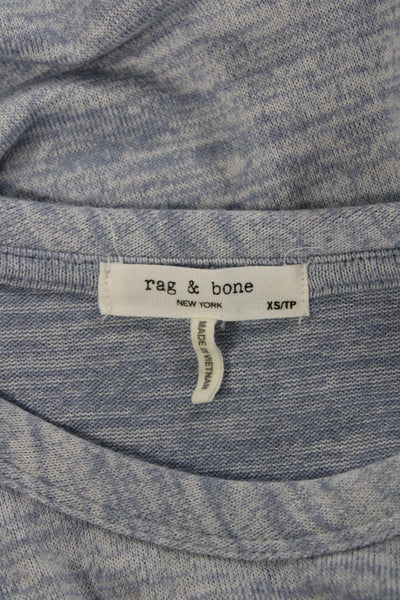 Rag & Bone Unisex Pullover Sweater Light Blue Long Sleeve Round Neck Size XS