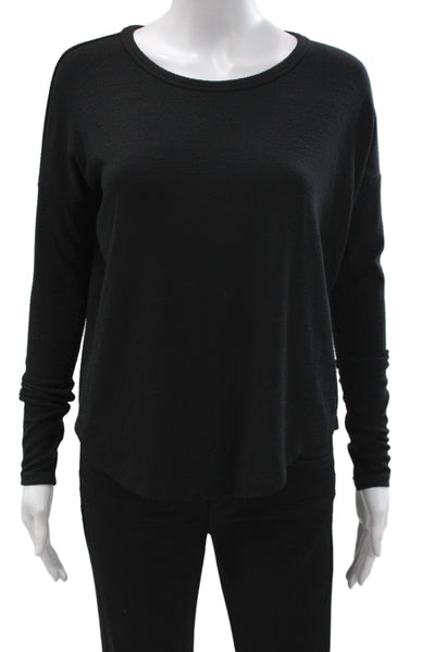 Rag & Bone Womens Basic Black Long Sleeve T Shirt Round Neck Size XS
