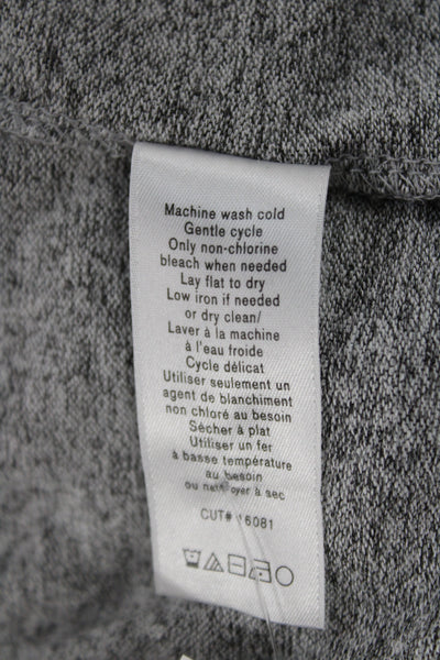 Rag & Bone Jean Womens Basic Top Gray Cotton Blend V Neck Long Sleeve Size 2XS