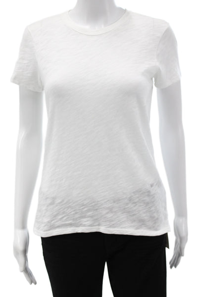 ATM Women Basic Jersey 100% Cotton Crew Neck Short Sleeve T-Shirt Size XS