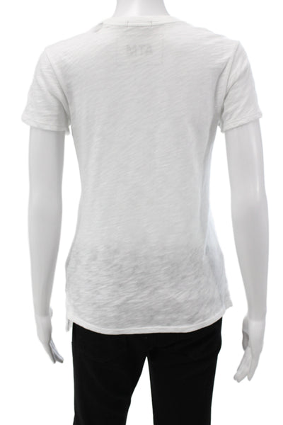 ATM Women Basic Jersey 100% Cotton Crew Neck Short Sleeve T-Shirt Size XS