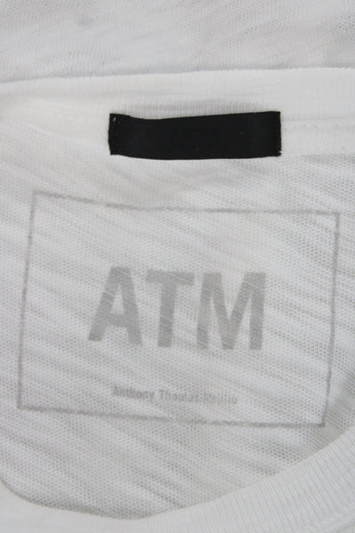 ATM Women Basic Jersey 100% Cotton Crew Neck Short Sleeve T-Shirt Size XS