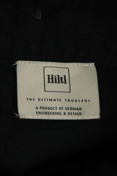 Hiltl Mens Dress Pants Dark Gray Cotton Button Solid Classic Size 54