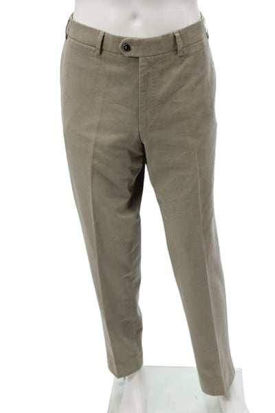 Hiltl Mens Chino Dress Pants Beige 100% Cotton Size 54