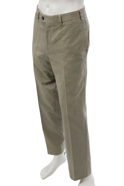 Hiltl Mens Chino Dress Pants Beige 100% Cotton Size 54