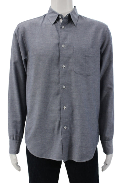 Rag & Bone Mens Cotton Collar Long Sleeve Button Down Shirt Gray Size M