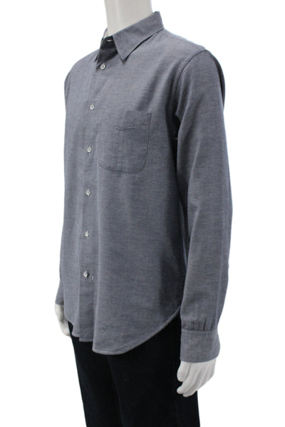 Rag & Bone Mens Cotton Collar Long Sleeve Button Down Shirt Gray Size M
